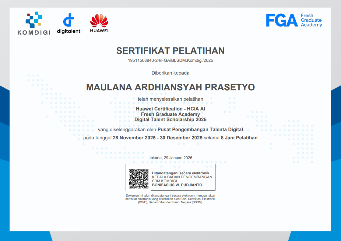 Huawei Certification - HCIA AI Preparation by Digital Talent Scholarship